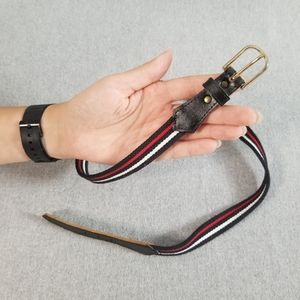 VTG preppy woven skinny belt